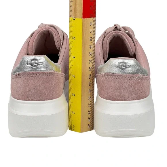 Ugg Womens Scape Trainer 1138810 Pink Leather Lace Up Activewear Sneaker 8 NEW - Picture 6 of 12